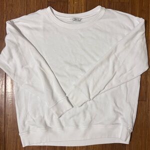 American Eagle Outfitters White Crewneck Sweater